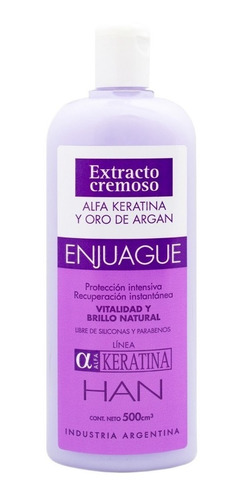 Han Extracto Cremoso Acondicionador Keratina Argan 500ml