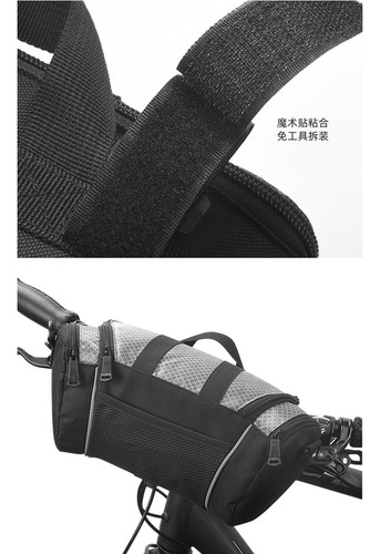 Bolsa De Manillar Delantero Para Bicicleta, Marco De Nailon