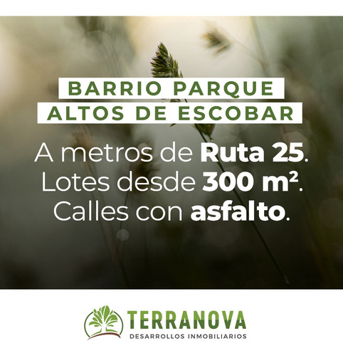 Imagen 9 de 9 de Venta Terrenos Con Financiación - Barrio Parque Altos De Escobar. Ubicado En Escobar Sobre Calle Los Tulipanes, Zona Norte.
