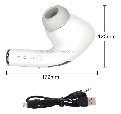 Parlante Bluetooth Con Forma De Auricular Gigante Celeste