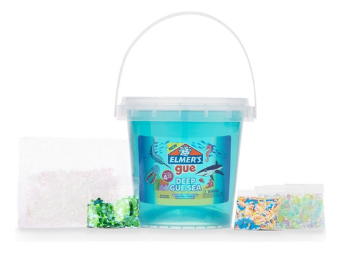 Pegamento Slime Elmer's Bucket Gue Deep Sea Color Azul No Tóxico