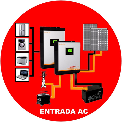 Inversor Cargador Solar Must Power Pwm 3kw/6kw 50a 24volts