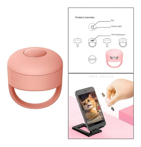 Imagen 6 de 9 de Anillo Controlador De Vídeo Con Botón Para Tiktok