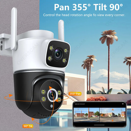 Cámara Intel Robótica Lente Tuya Smart F8-8mp Exterior Ptz