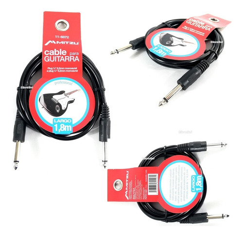 Cable Mitzu Para Instrumentos Plug A Plug 1.80 Mts Mz