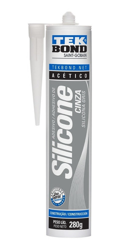 Silicona Acética Tek Bond Uso General Gris - 280 Gr