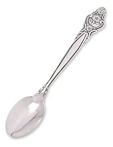 Cucharilla Café Plata 925 Con Diseño Roseta 11g