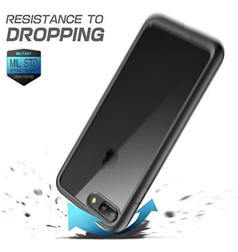 Funda Para iPhone 7 Plus Con Diseño Transparente Color Negro