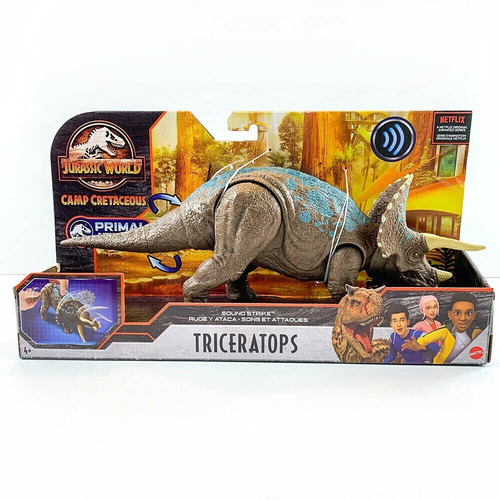 Imagen 3 de 6 de Jurassic World Triceratops Campo Cretácico Con Sonido @@