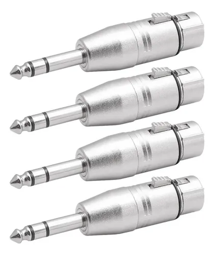 comprar Paquete De 4 Adaptadores Xlr Hembra A 6,35 Mm, Xlr Hembra Ba