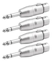 Comprar Paquete De 4 Adaptadores Xlr Hembra A 6,35 Mm, Xlr Hembra Ba