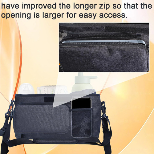 Organizador Universal Para Cochecito, 2 Portavasos Aislados