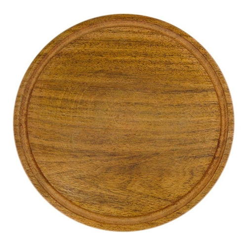 Plato Tabla De Madera Algarrobo De Asado Camping 20 Cm