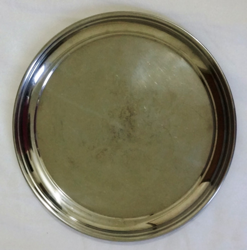 Bandeja Redonda Acero Inoxidable 25 Cm Diámetro (Usado)