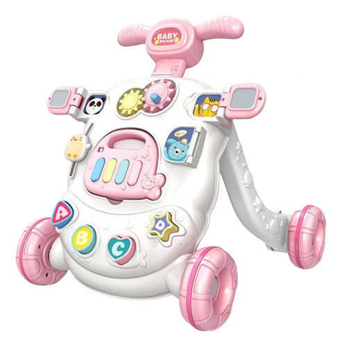 Baby Push Sit And Stand Learning Walk Con Sound Musics, Rosa