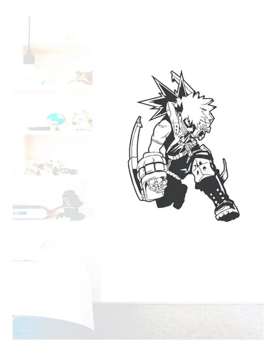 Vinilo Adhesivo Pared Bakugo My Hero Academia 58x68cms