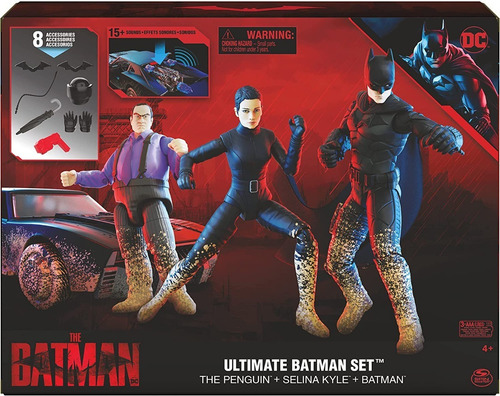 The Batman Ultimate Batman Set Batimovil Con 3 Figuras Dc