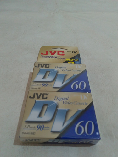 Dos (2) Cassettes P/video Digital Jvc Dvm60 Mini Dv Sellados (Usado)
