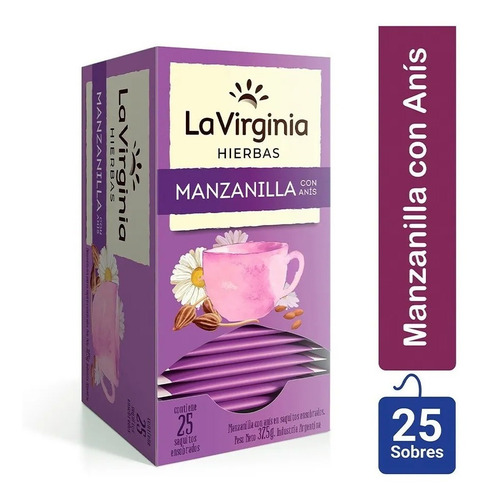 Té De Manzanilla Con Anis La Virginia 25 Saquitos