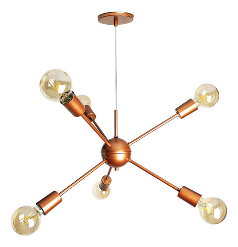 Luminária de teto Eletro Paint Sputnik cor cobre 110V/220V