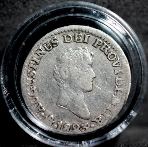Moneda 1/2 Real Agustín De Iturbide Plata Original 1823 J Mo