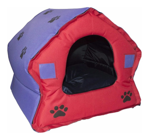 Casa #2 Perro Plegable Davivienda En Lona Resistente 55x55cm