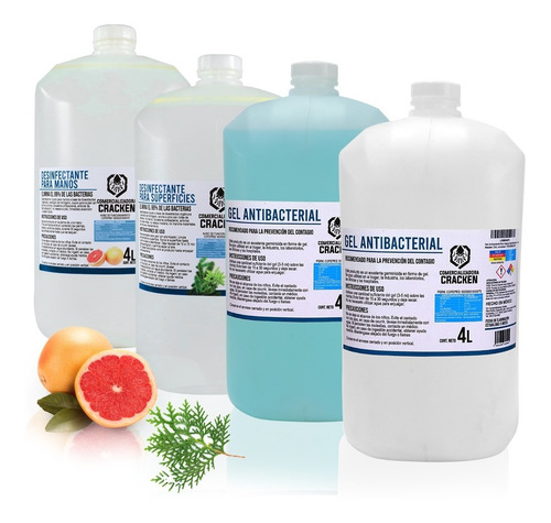 Gel Antibacterial Para Manos Desinfectante 4 Litros