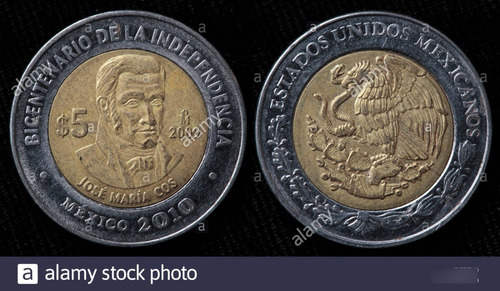 Moneda Conmemorativa $5.00 Jose Maria Cos