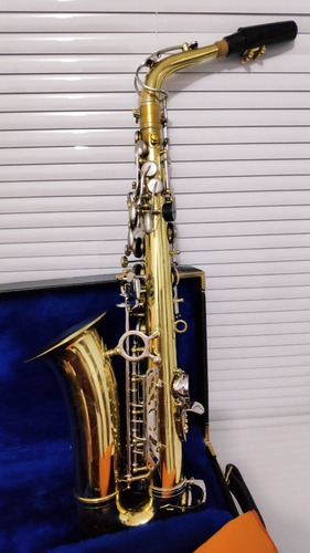 Saxofone Alto Dolphin Mib Dourado Completo Revisado