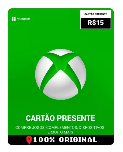 R$15 Xbox Store - Cartão-Presente Digital - [Exclusivo Brasil]