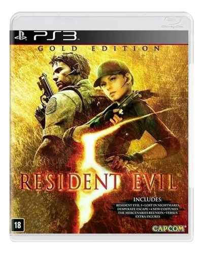 Jogo Seminovo Resident Evil 5 Gold Edition Ps3 (Recondicionado)