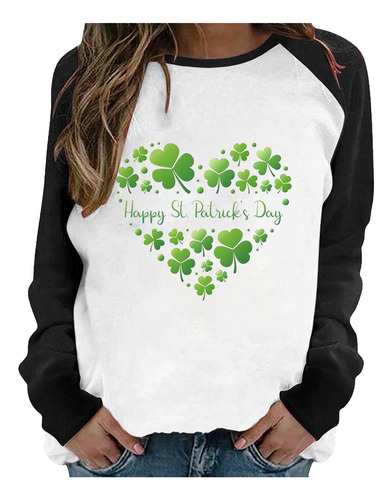 Camiseta O Para Mujer Con Estampado Del Día De San Patricio,