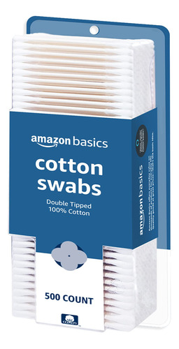 Bastoncillos De Algodón Amazon Basics, 500 Unidades