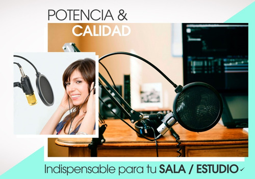 Imagen 2 de 10 de Soporte Microfono Mesa Pie Brazo Articulad + Filtro Anti Pop