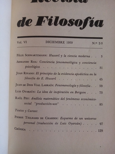 Colección 4 Revis De Filosofía. 3 U. De Chile Y U. Rosario