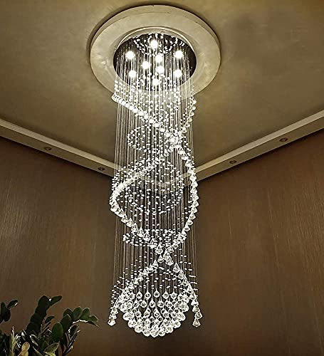 Apbeamlighting Candelabro En Espiral Redondo De Cristal Rain