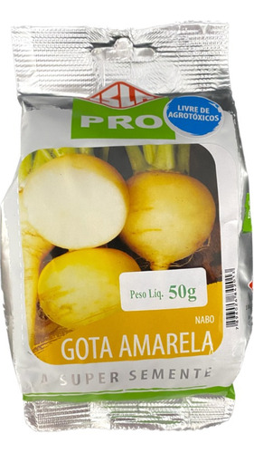 Nabo Gota Amarela - 50gr De Sementes/ Excelente Variedade