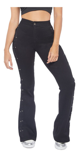 Jeans Mujer Jeggins Flare 1809 Negro Paradise Jeans