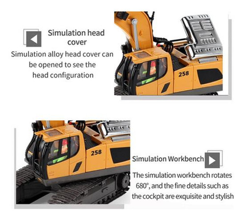 . Radio Controlled Excavator 1:20 Tractor 11 Channels