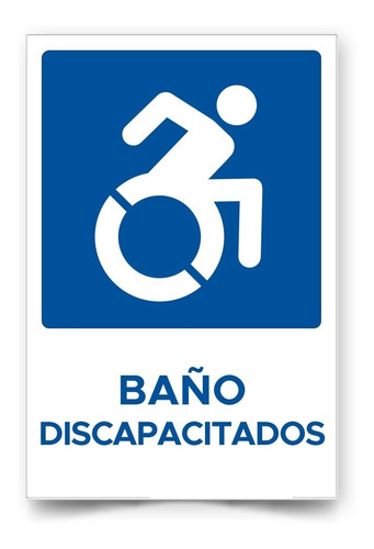 Señalética Baño Discapacitados 30x20cm Trovicel