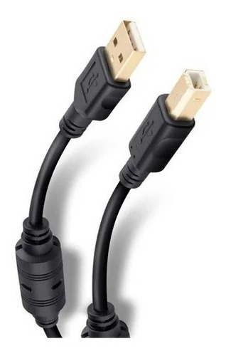 Cable Elite Usb A Usb Tipo B 3.6m Conectores Negro Steren