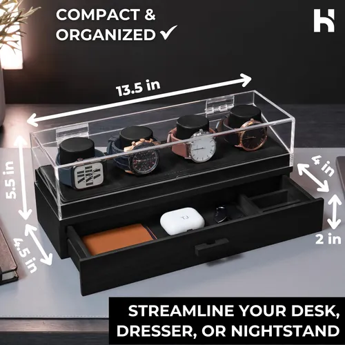 Vitrina Para Relojes Holme & Hadfield Premium De Madera Con