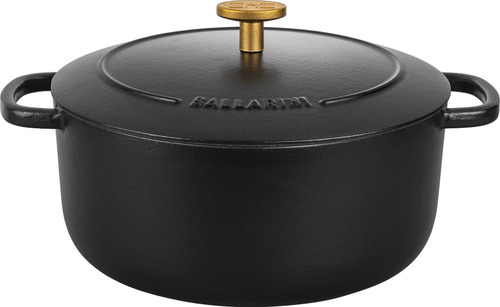 Cocotte Ballarini 22cm, De Hierro Fundido, 22 Cm, 3 Lts Color Negro