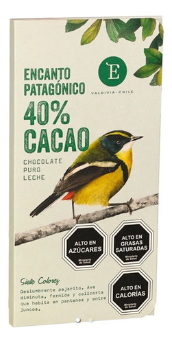 1037- Tableta Chocolate Leche 40% Cacao 58 Gramos Entrelagos