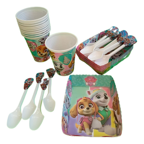 Kit Decoracion Infantil Skye Everest 12niños+cubiertos