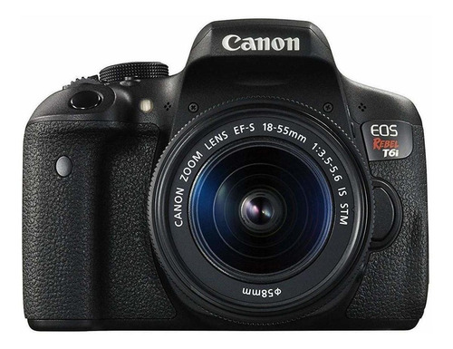  Canon EOS Rebel Kit T6i + lente 18-55mm IS STM DSLR cor  preto