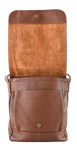 Morral Cuero Hombre Briganti Cartera Casual Moda - Acc61638