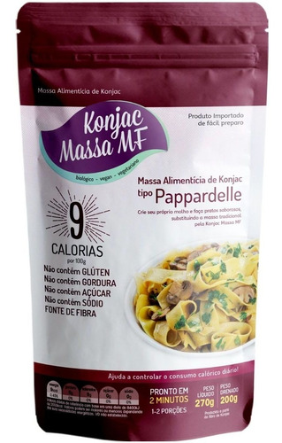 Macarrão Konjac Massa Pappardelle Shirataki 270g 9 Calorias