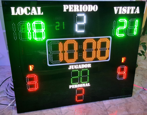 Imagen 6 de 6 de Tablero Basketball Completo Con 24 Segundo Y Cable