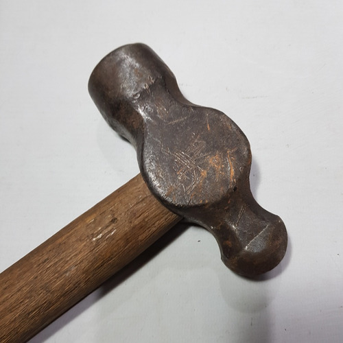 Imagen 4 de 7 de Antiguo Martillo Herrero Bolita Mango Roble Orig Mag 59356